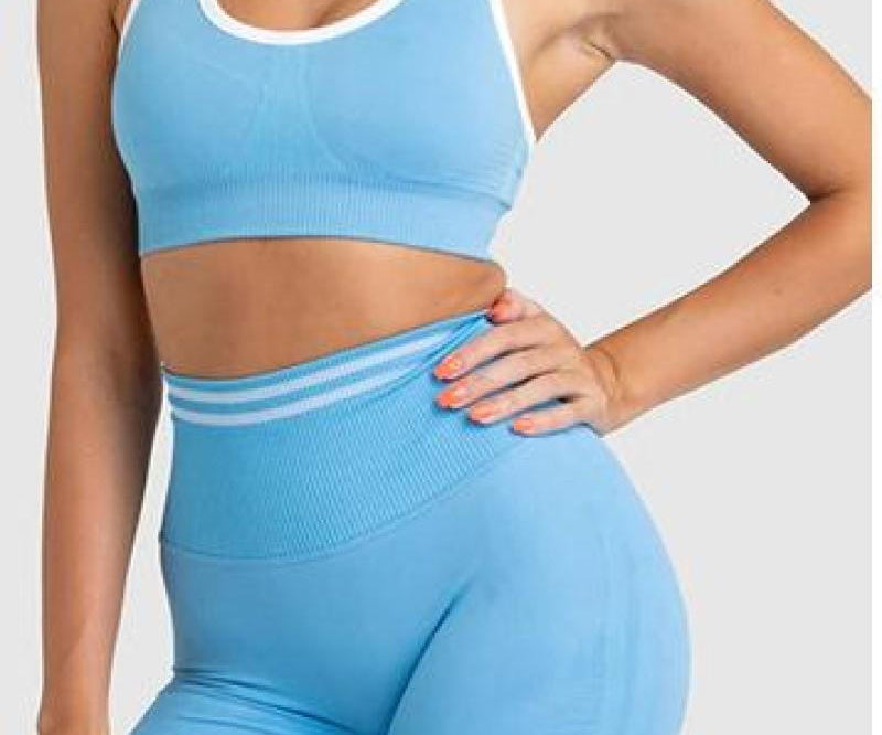 Seamless Two Piece Yoga Set with Matching Bra and Bottoms