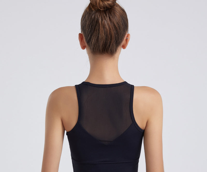 Sleeveless Yoga Top with Mesh Back