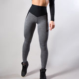 Contrasting Color Stitching Hip-Lifting Yoga Leggings