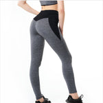 Contrasting Color Stitching Hip-Lifting Yoga Leggings
