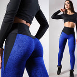 Contrasting Color Stitching Hip-Lifting Yoga Leggings