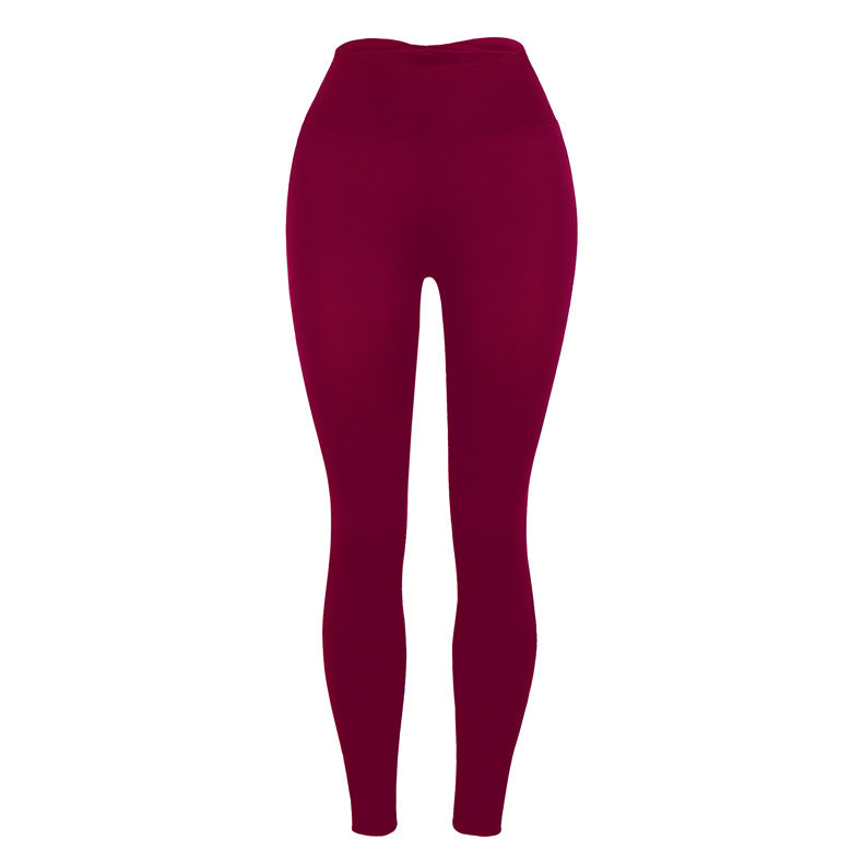 Slim-Fit Butt Lifting Solid Color Yoga Leggings