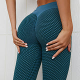 Seamless High Waisted Plaid Leggings