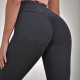 Seamless High Waisted Plaid Leggings