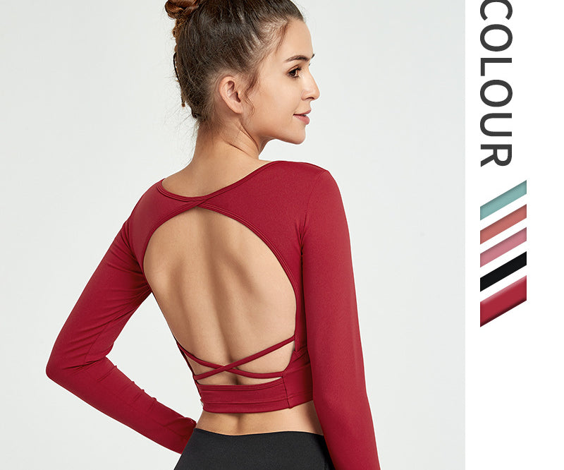 Beautiful Open Back Long Sleeve Top
