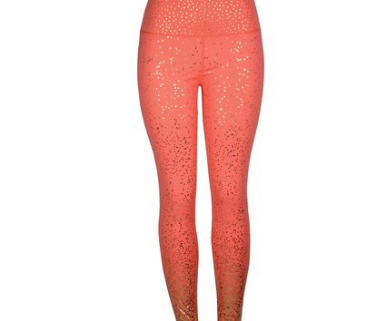 Women's High Waisted Leggings with Gold Detail