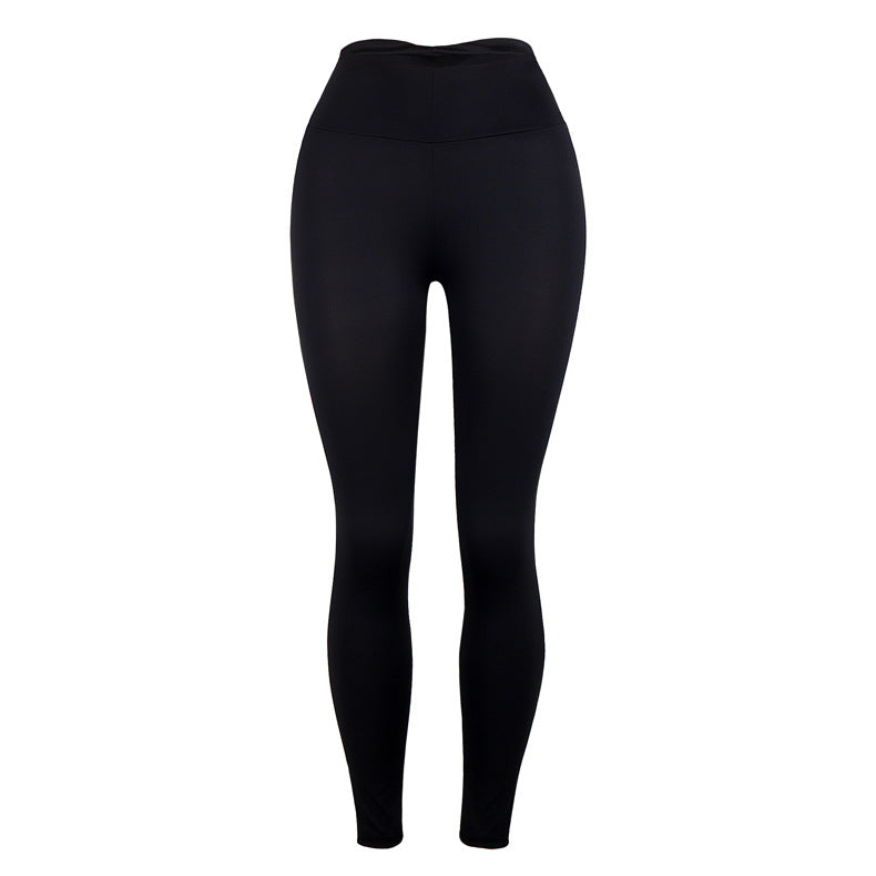 Slim-Fit Butt Lifting Solid Color Yoga Leggings